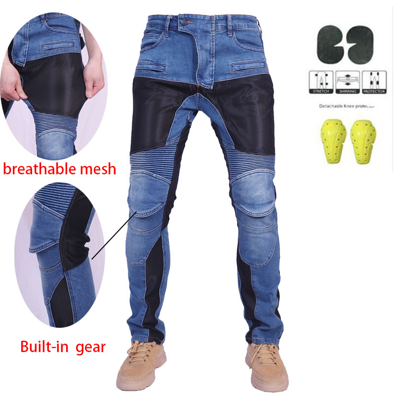 Motorcycle Gear Jeans - Men's Summer Breathable Motorcycle Riding Jeans