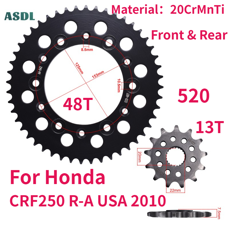 Motorcycle Gear Usa - 520 Chain 48T 13T Teeth Motorcycle
