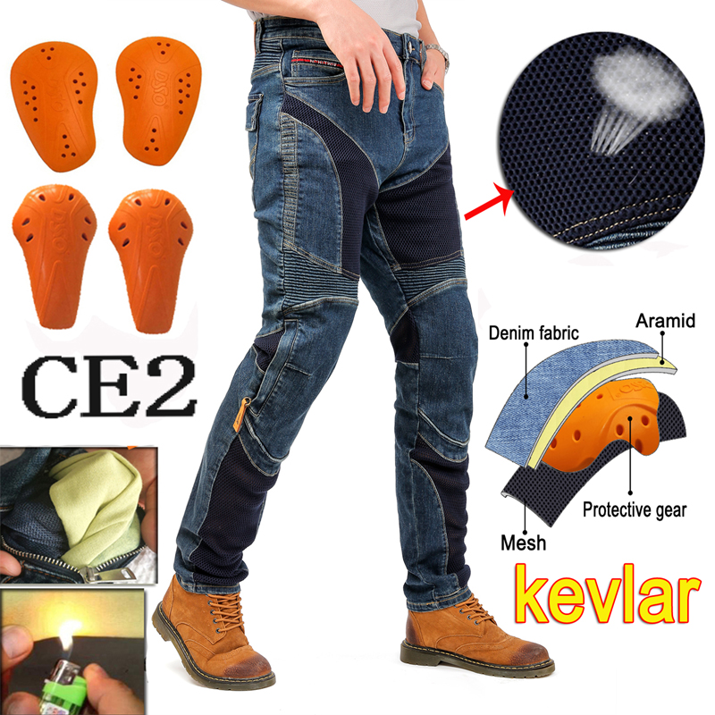 Motorcycle Gear Jeans - Hithotwin Aramid Motorcycle Jeans Moto Pants