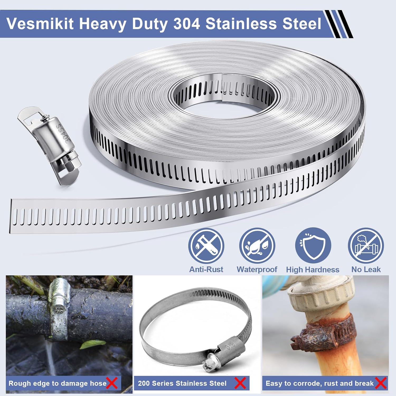 304 Stainless Steel Hose Clamp - огляд і ціна Motorcycle Gear Auto