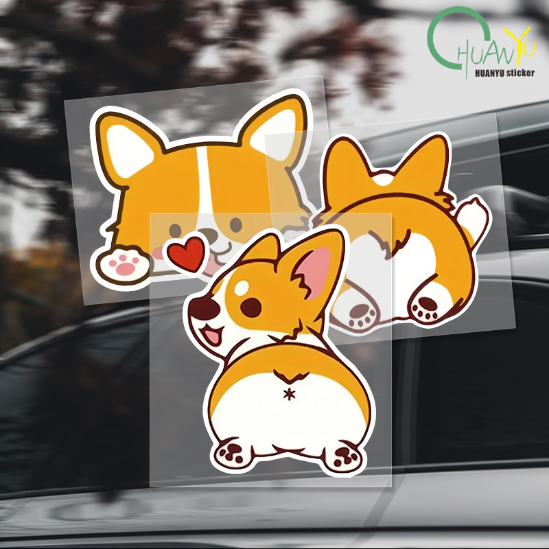 Car Cartoon Car Sticker Corgi  - огляд і ціна Motorcycle Gear Auto