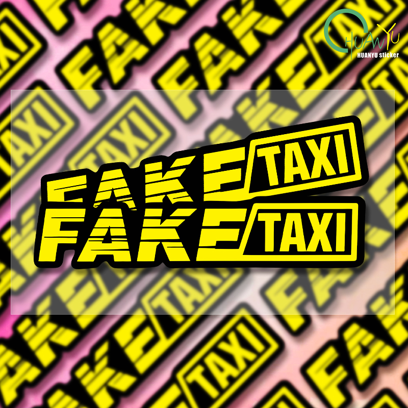 Yellow Fake Taxi Logo Pvc Wate - огляд і ціна Motorcycle Gear Auto