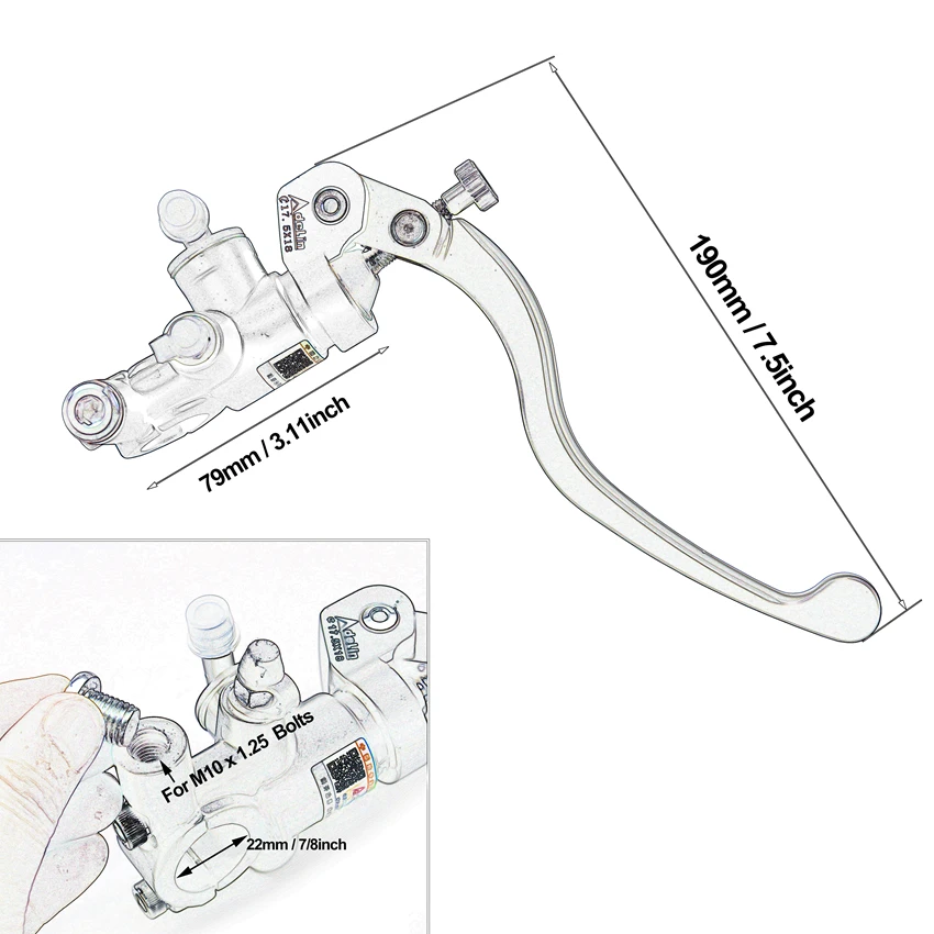 Adelin silver 14mm 15mm 16mm 1 - огляд і ціна Gear Clutch Motorcycle