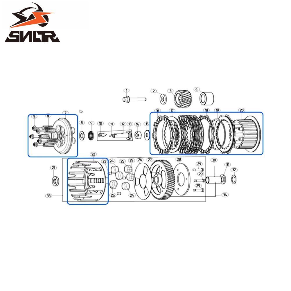 SNOR Motorcycle Clutch Hub Ass - огляд і ціна Gear Clutch Motorcycle